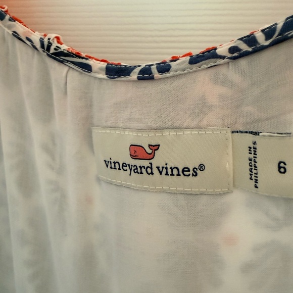 EUC Vineyard Vines Blue and Red Midi Dress - Picture 3 of 6